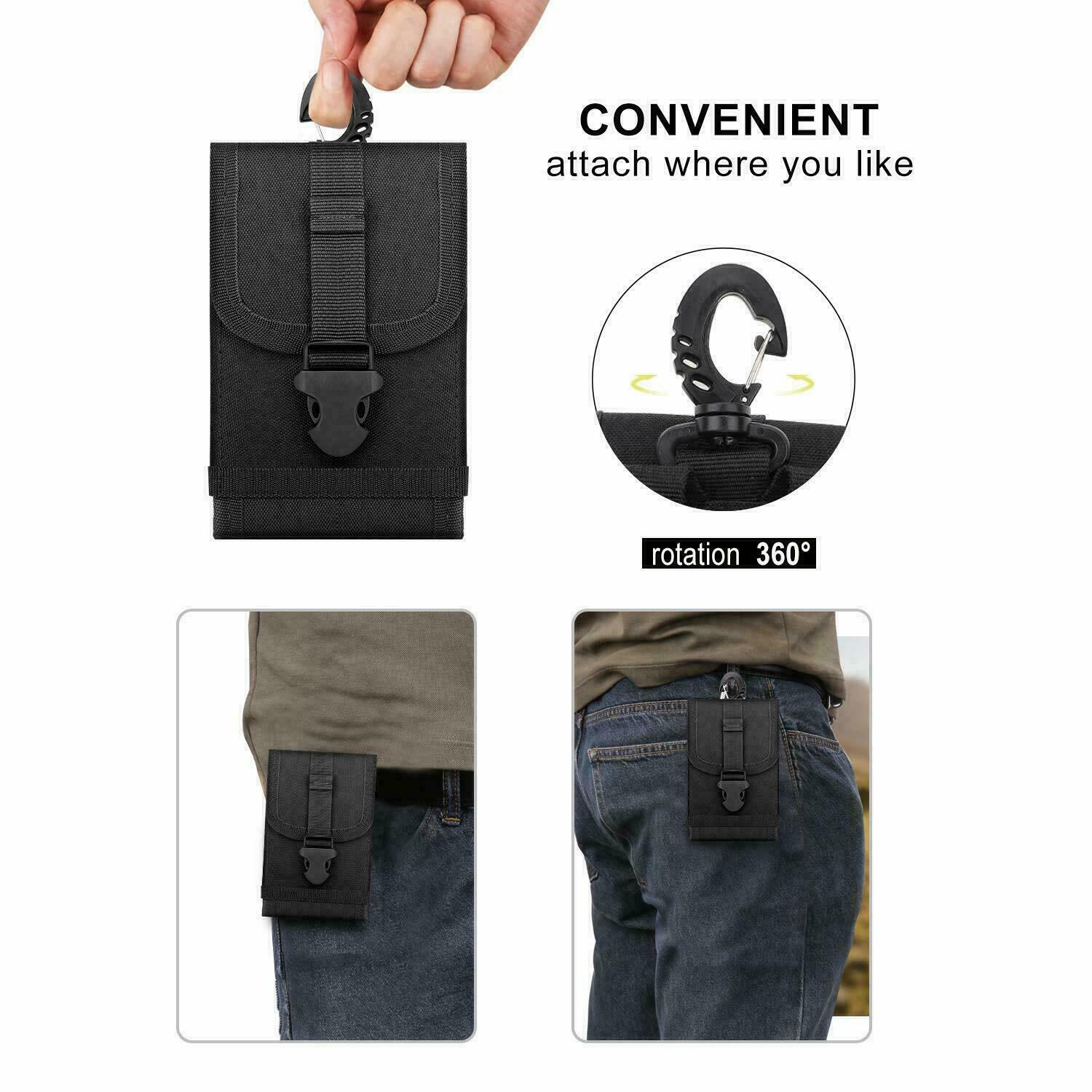 Tactical Cell Phone Holster Pouch Gadget Waist Pack Attachment Belt Holder Bag