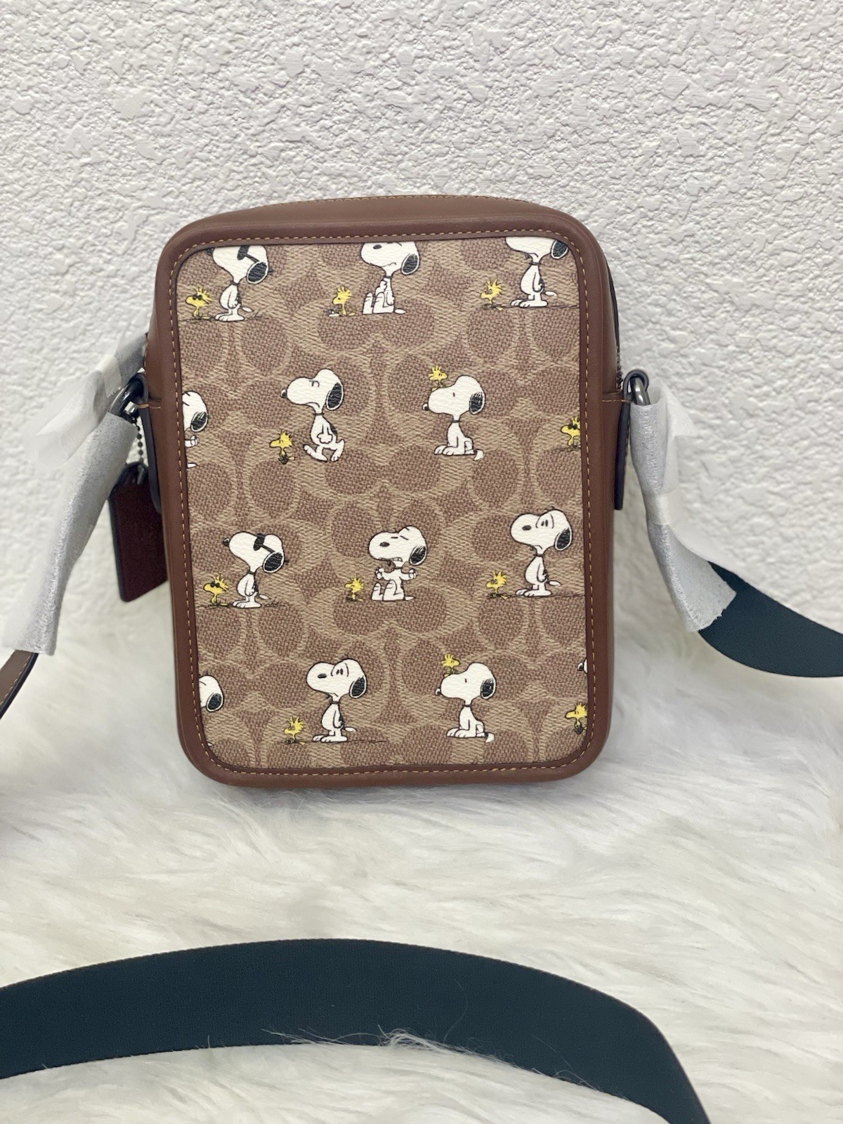 Coach X CBK48 Peanuts Sullivan Crossbody Bag Signature Canvas With Snoopy Print