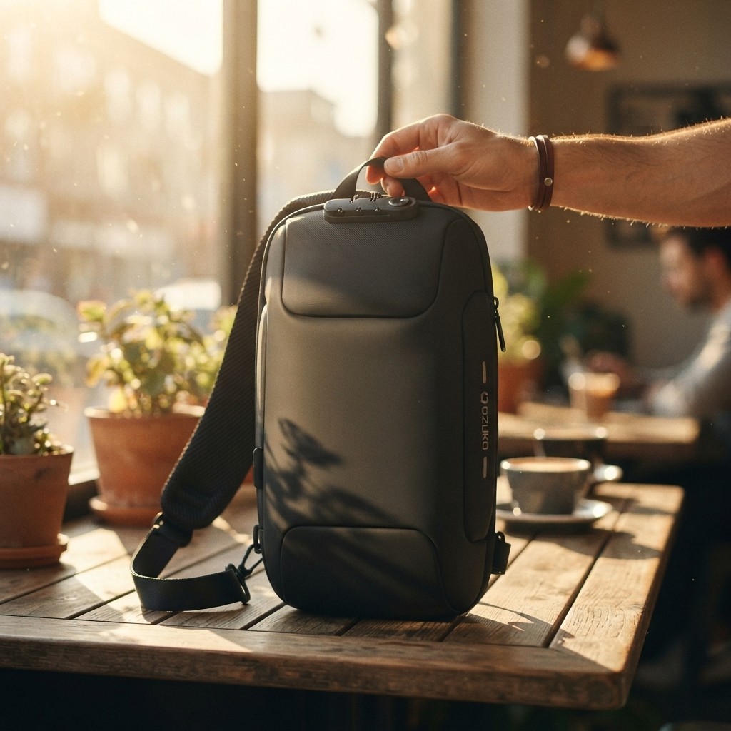 Travel-Ready Sling Bag for Men | Anti-Theft Design, USB Port, Water Resistant