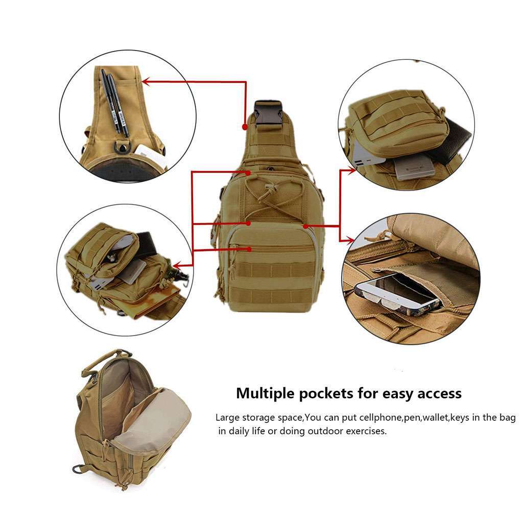 Tactical Backpack men Military Outdoor Travel Camping Hiking Shoulder Chest Bag