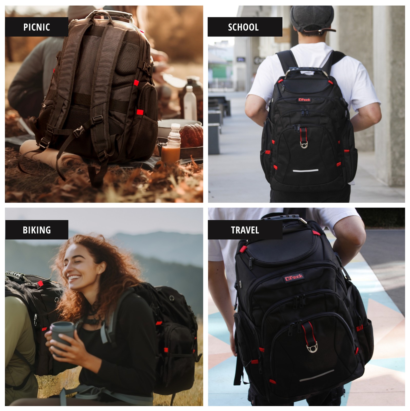 TOP PICK Large TSA Friendly Durable Travel Backpack Anti-Theft 17″ Laptop Bag