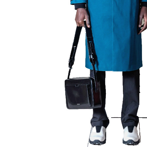 100% Auth A-Cold-Wall ACW Black Leather Bag Fall 2021 Menswear Collection
