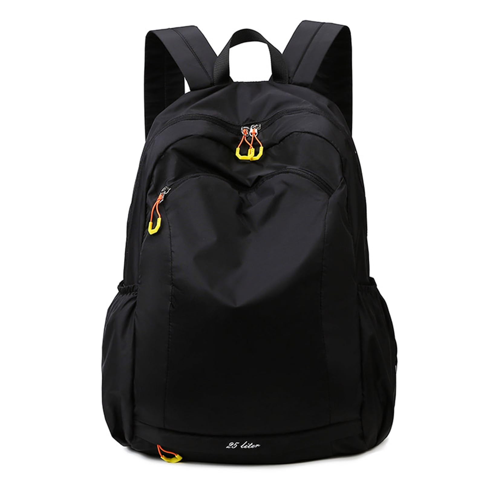 Casual Backpack Daypack 25 L Waterproof Lightweight Rucksack Black 1 PCS