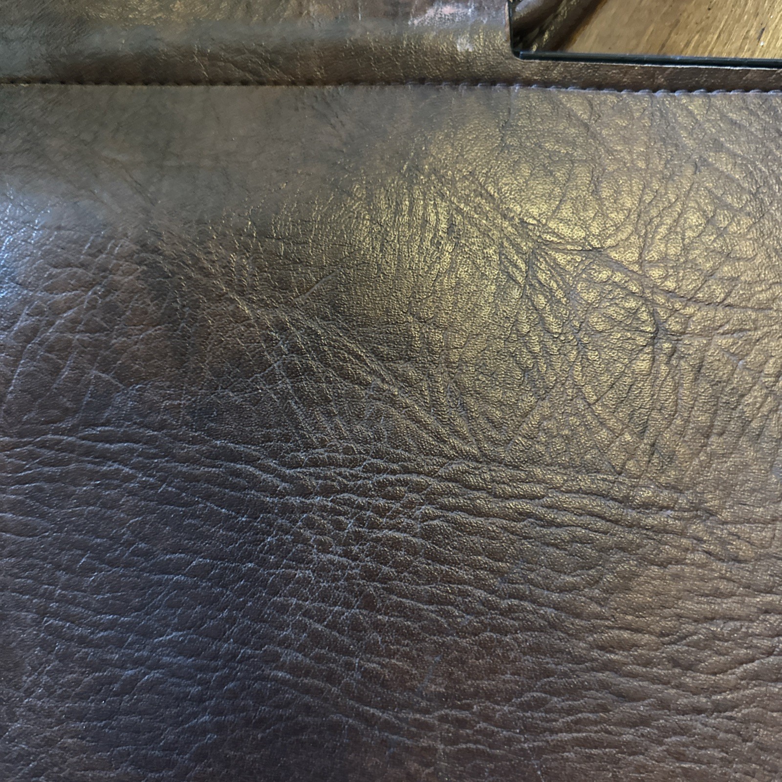 Vintage Pegasus Briefcase Brown Leather Made In USA 17.5 x 12 Inches VG
