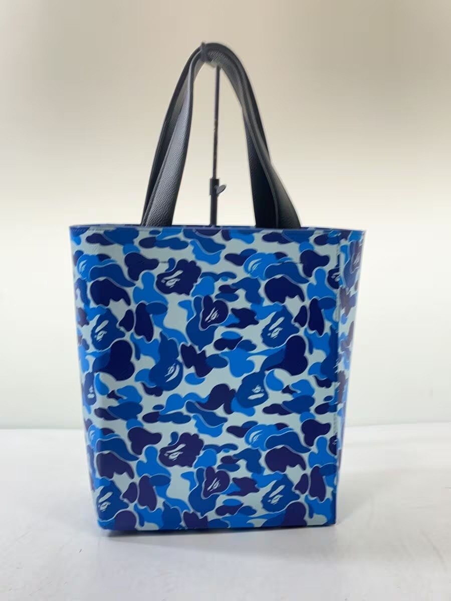 A BATHING APE Tote Bag Polyester Multicolor Camouflage Depth 10cm Height 25.5cm