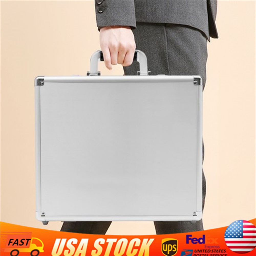 Aluminum Briefcase Attache Case For Men Office Document Antitheft with Lock