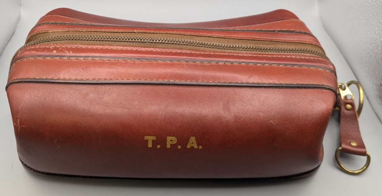 BOSCA Utili-kit Leather Bag Made in USA
