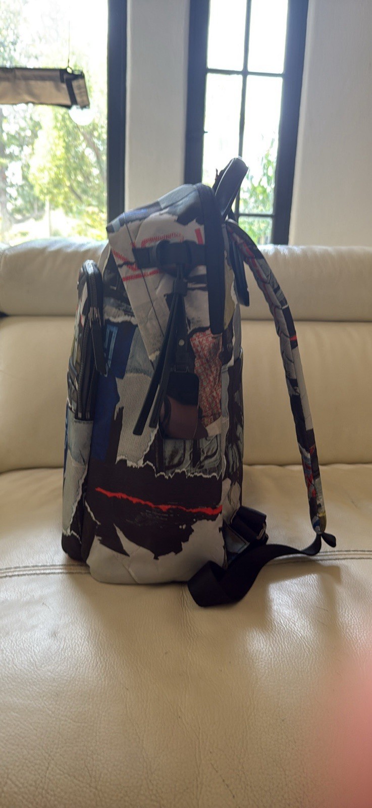 TUMI Multicolor Abstract Backpack Zip Closure w/ Laptop Sleeve Travel Unisex