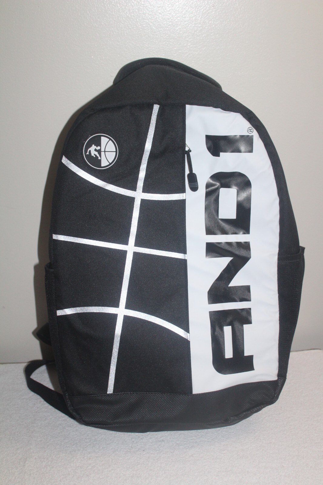 18” And1 Black & White Backpack Fits Computer Zip Pockets Laptop Sleeve NWT