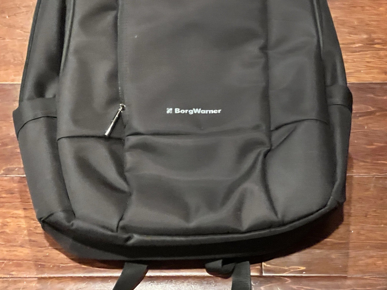 Borg Warner Black Gray Multi Zip Pocket 18″ x 12.5″ x 5″ Padded Laptop Back Pack