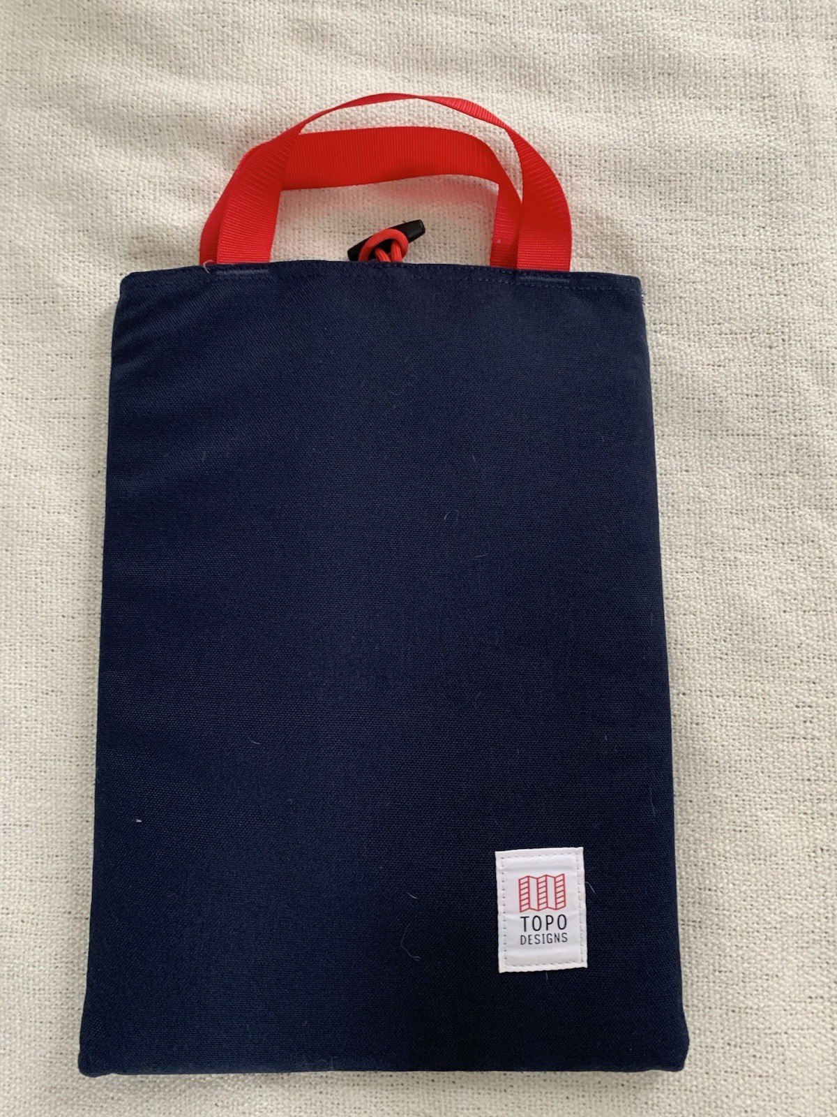 Topo Designs Soild Blue Nylon Padded Tablet Laptop Sleeve Bag Size Small