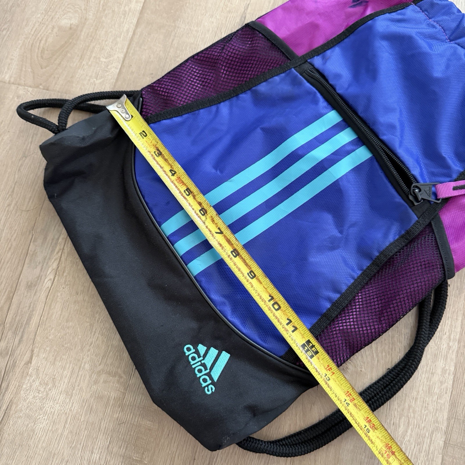 Adidas Alliance II Sackpack Drawstring Bag Backpack Mesh & Zippered Front Pocket