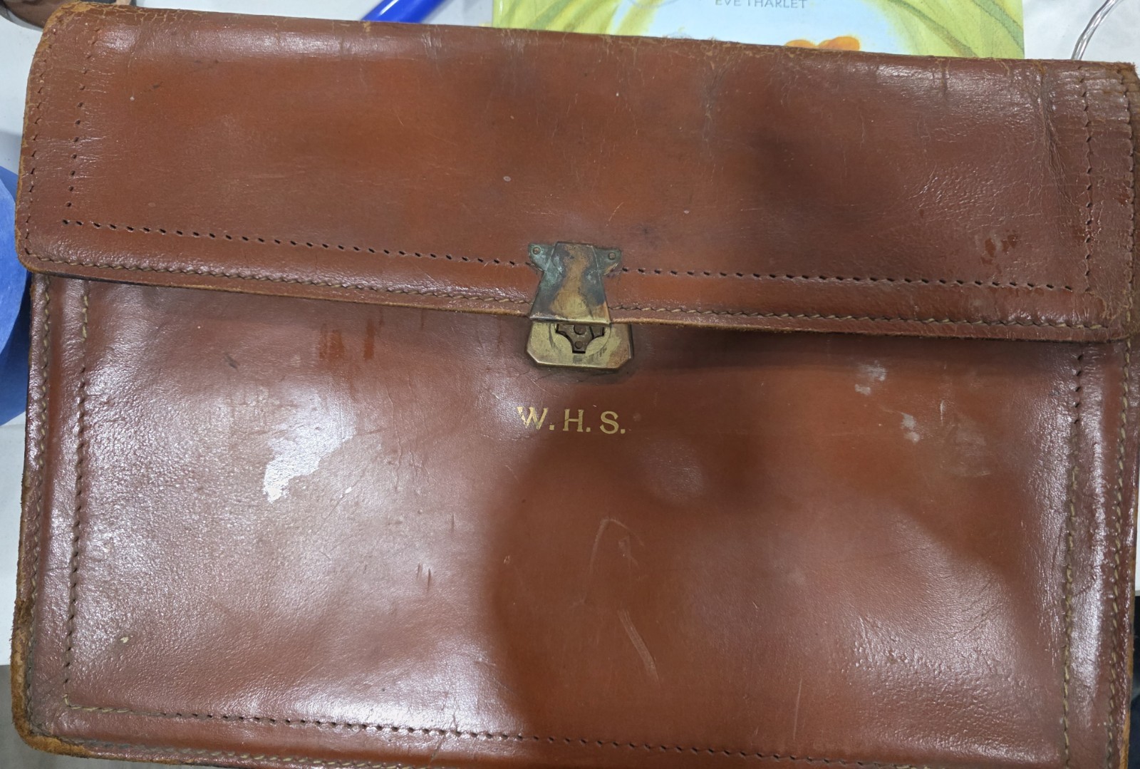 Vintage Rexbilt Cowhide Leather Portfolio, Light Brown