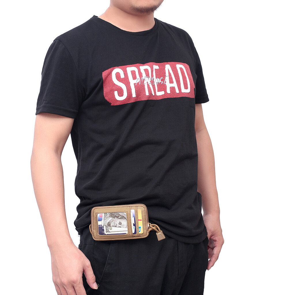 Tactical Card Organizer Pack EDC Pouch Waist Bag Case Travel Belt Fanny Wallet