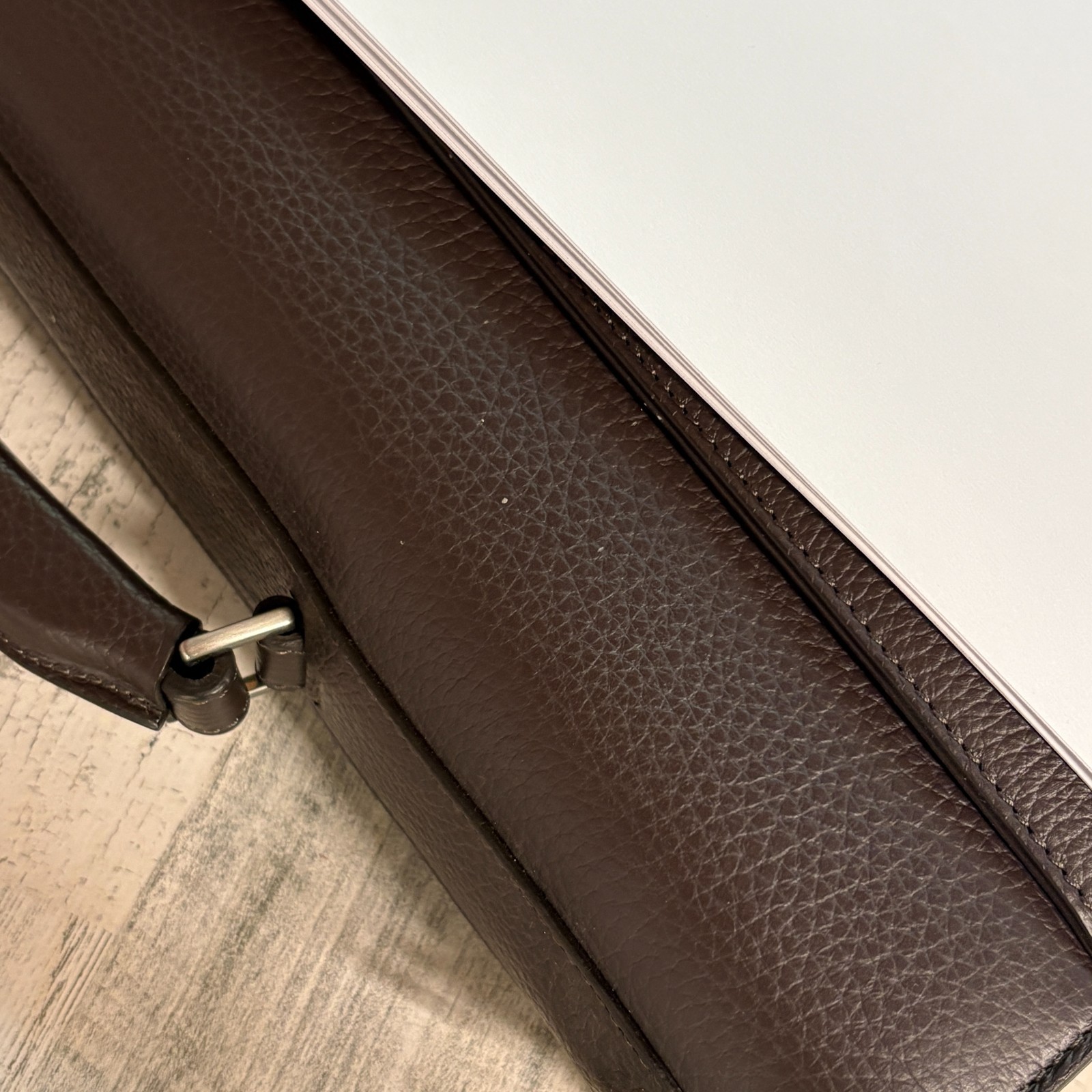 Armani Collezioni Leather Briefcase Bag Attache