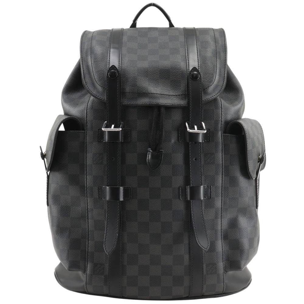 LOUIS VUITTON Christopher PM Backpack Daypack N41379 black Damier Grafitto…
