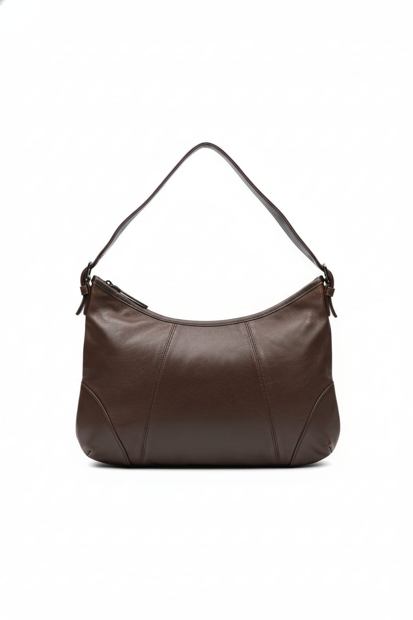 Tenleather Brown Leather Messenger Crossbody and Shoulder Bag with Pockets- SB44