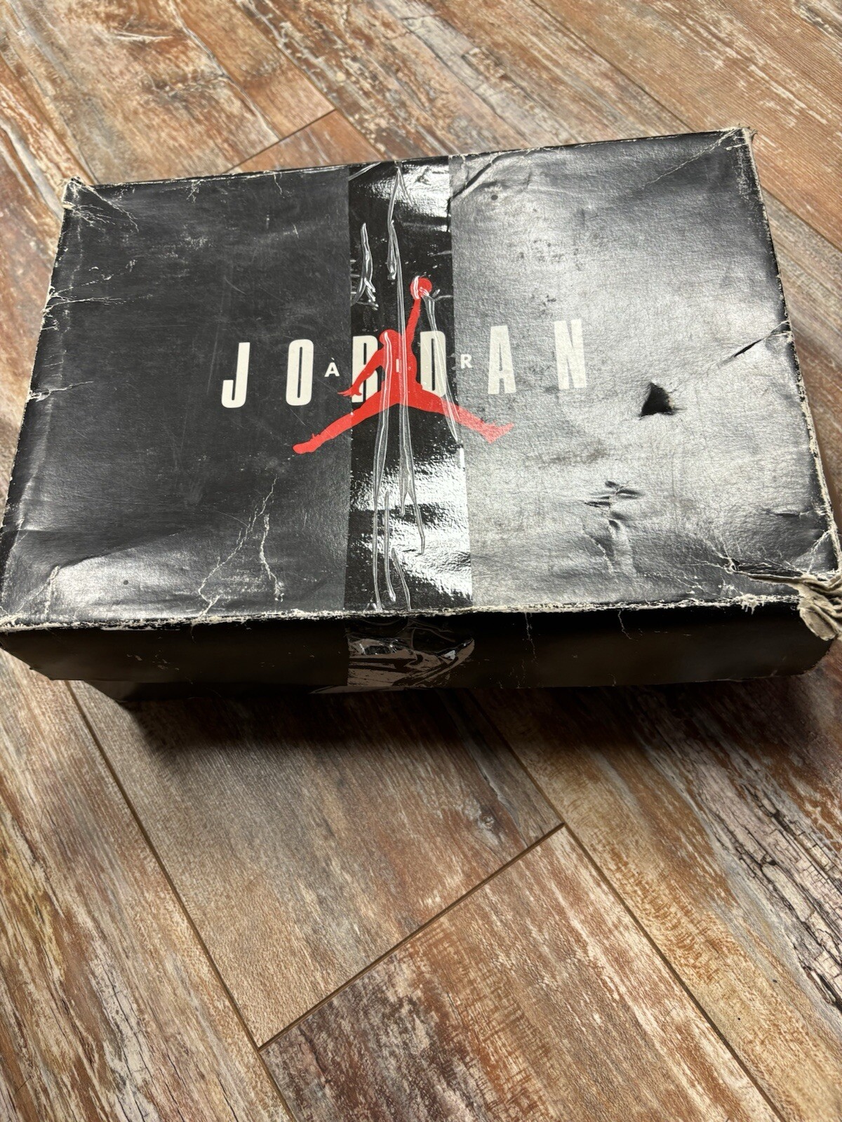 1993 Air Jordan Box Only Original Black Dark Charcoal True Red 130182 Size 7