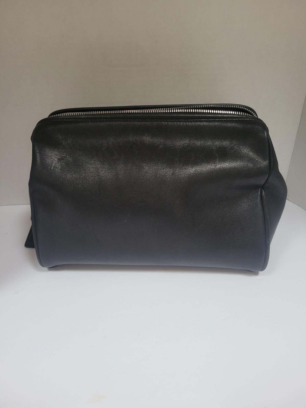 Rare Coach Black Leather Toiletry Case Dopp Kit Bag GO5S-5406