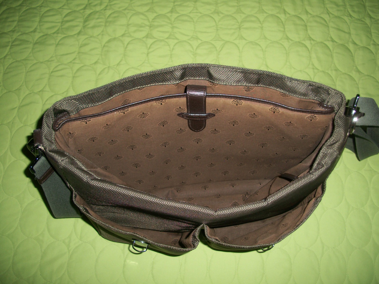 Mulberry Briefcase/Laptop Nylon/Leather Trim Shoulder/Crossbody Bag