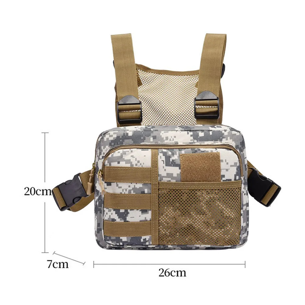 Chest Bag Multi-function Front Chest Pack Men Chest Rig Bag Lightweight Running