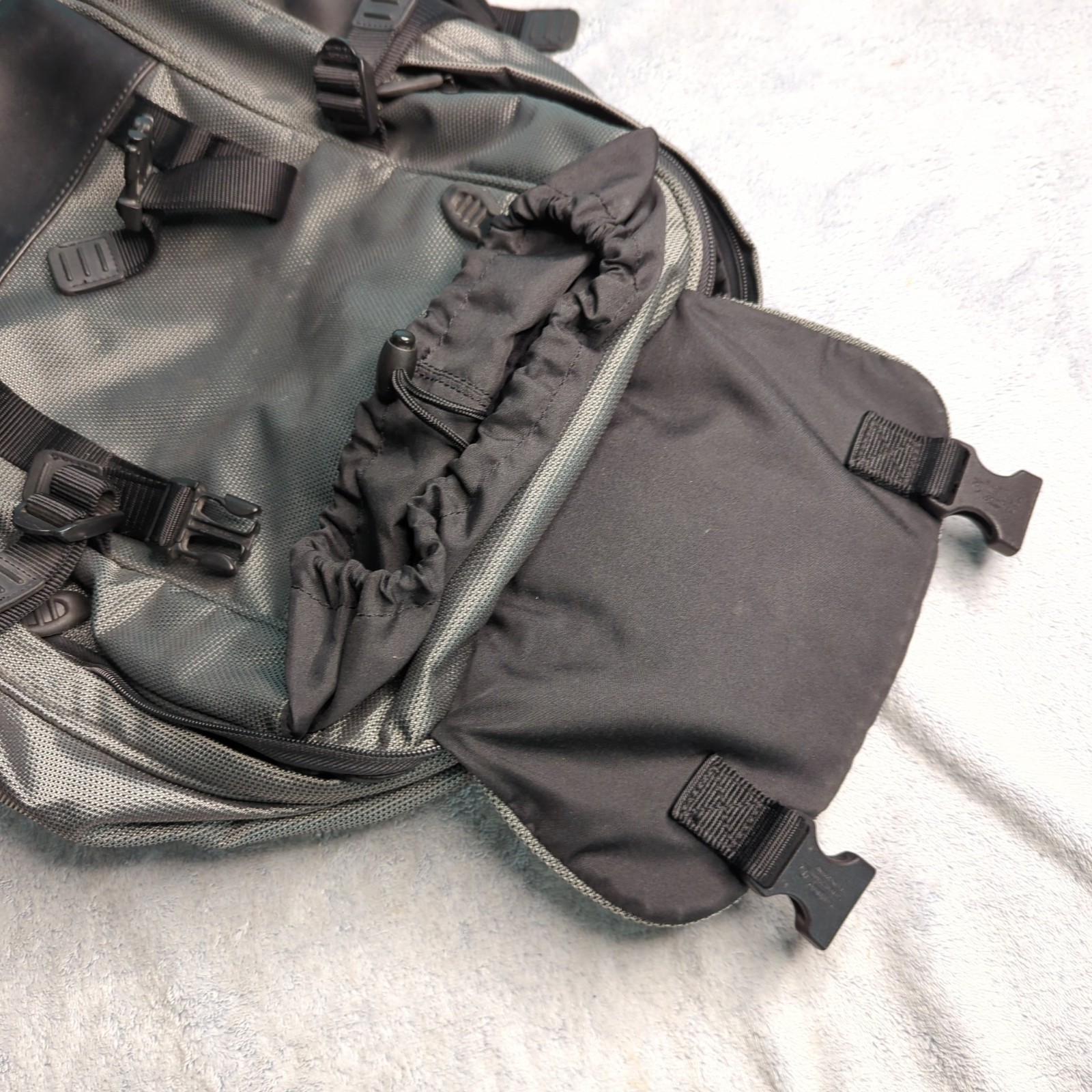 TUMI T2 Black Gray Ballistic Nylon Backpack