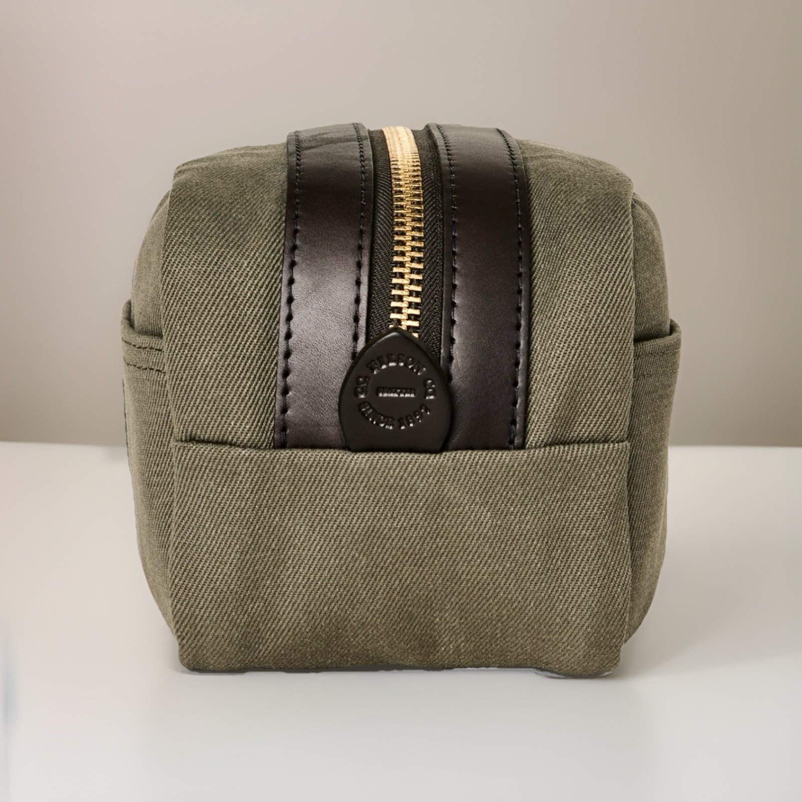 FILSON RUGGED TWILL TRAVEL KIT DOPP KIT 20286137 Otter Green MADE IN USA