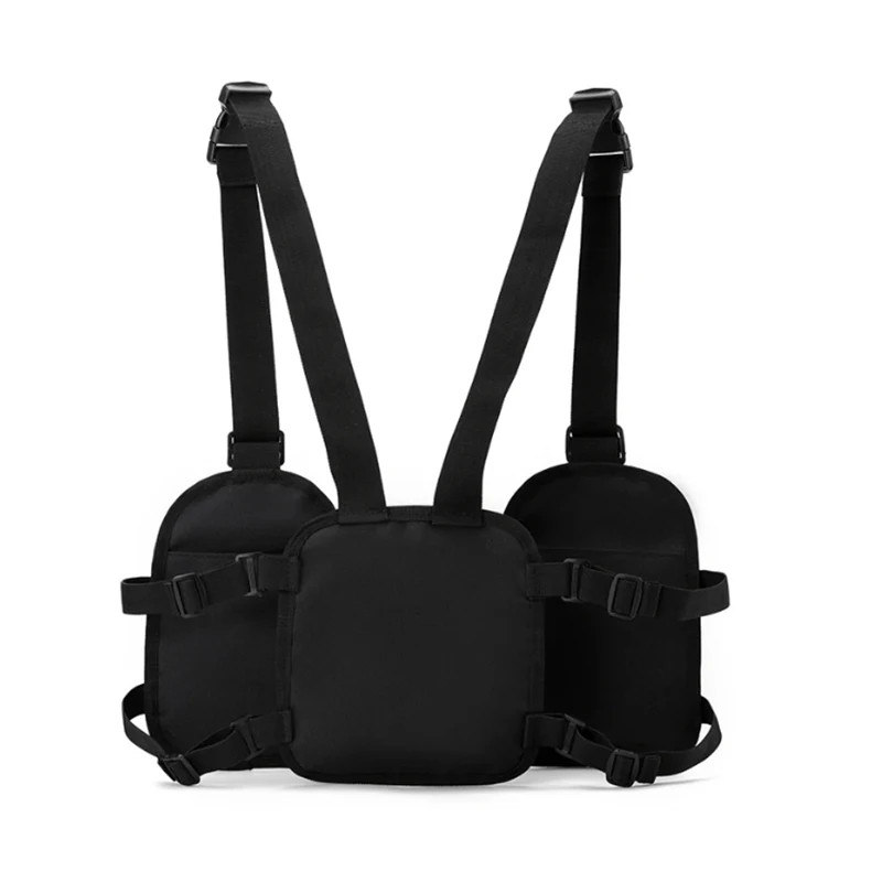 Functional Tactical Chest Bag Exercise Travel Vest Pack Oxford Cloth Vest Storag