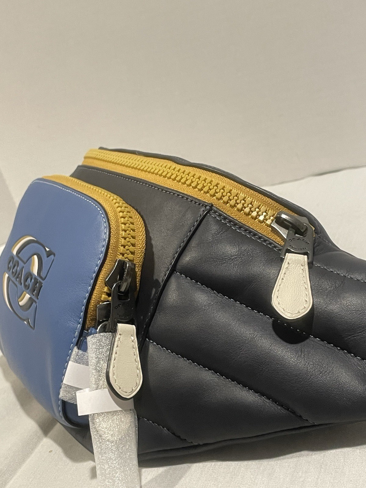 New COACH Track Belt Bag With Quilting And Coach Stamp Leather