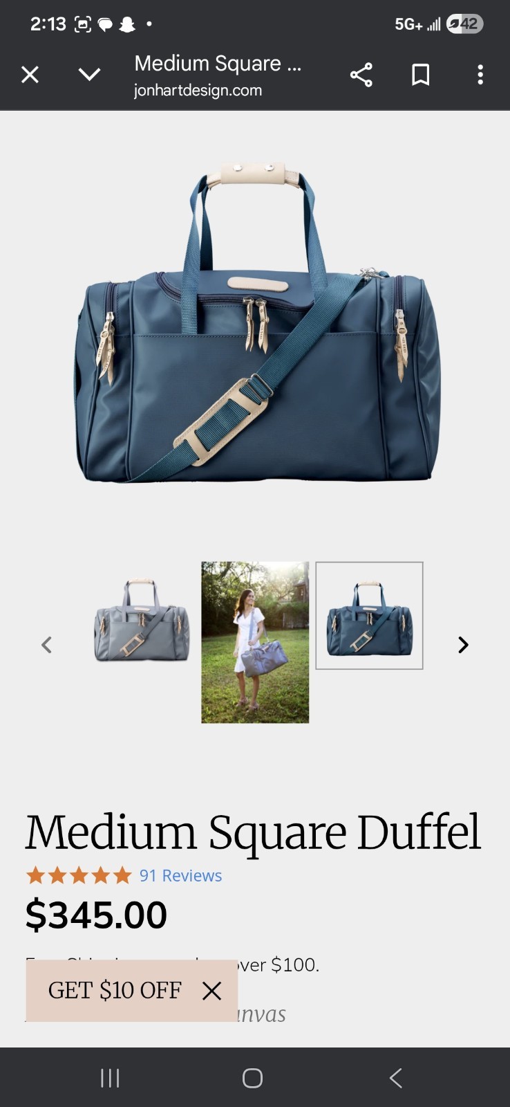 Jon Hart Duffel Bag And Shave Kit