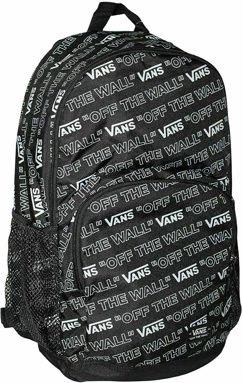Vans Alumni Pack 3 Black/White Logo Print Unisex Backpack (VN0A46NEY28) – NWT