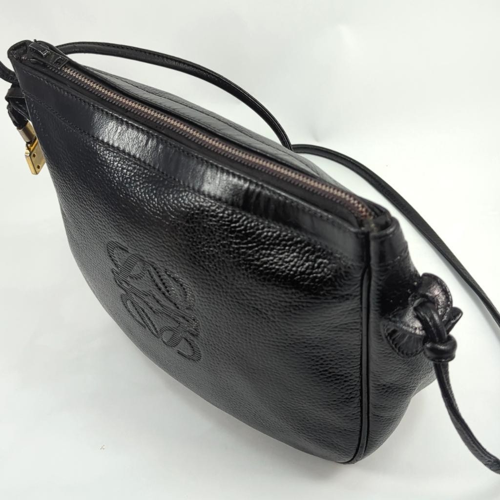 LOEWE Anagram Leather Shoulder Bag Vintage Black