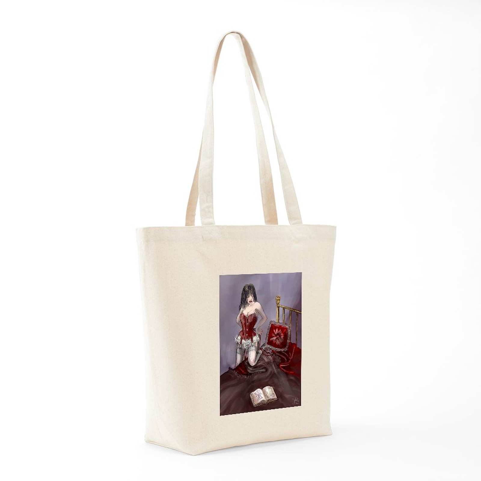 CafePress Corset Study Natural Canvas Tote Bag, Cloth Shopping Bag (758510702)