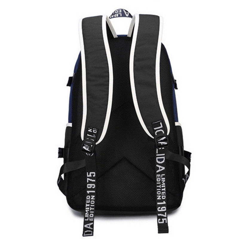 Anime Tokyo Ghoul Cosplay USB Charging Port Backpack School Bookbag Travel Bag