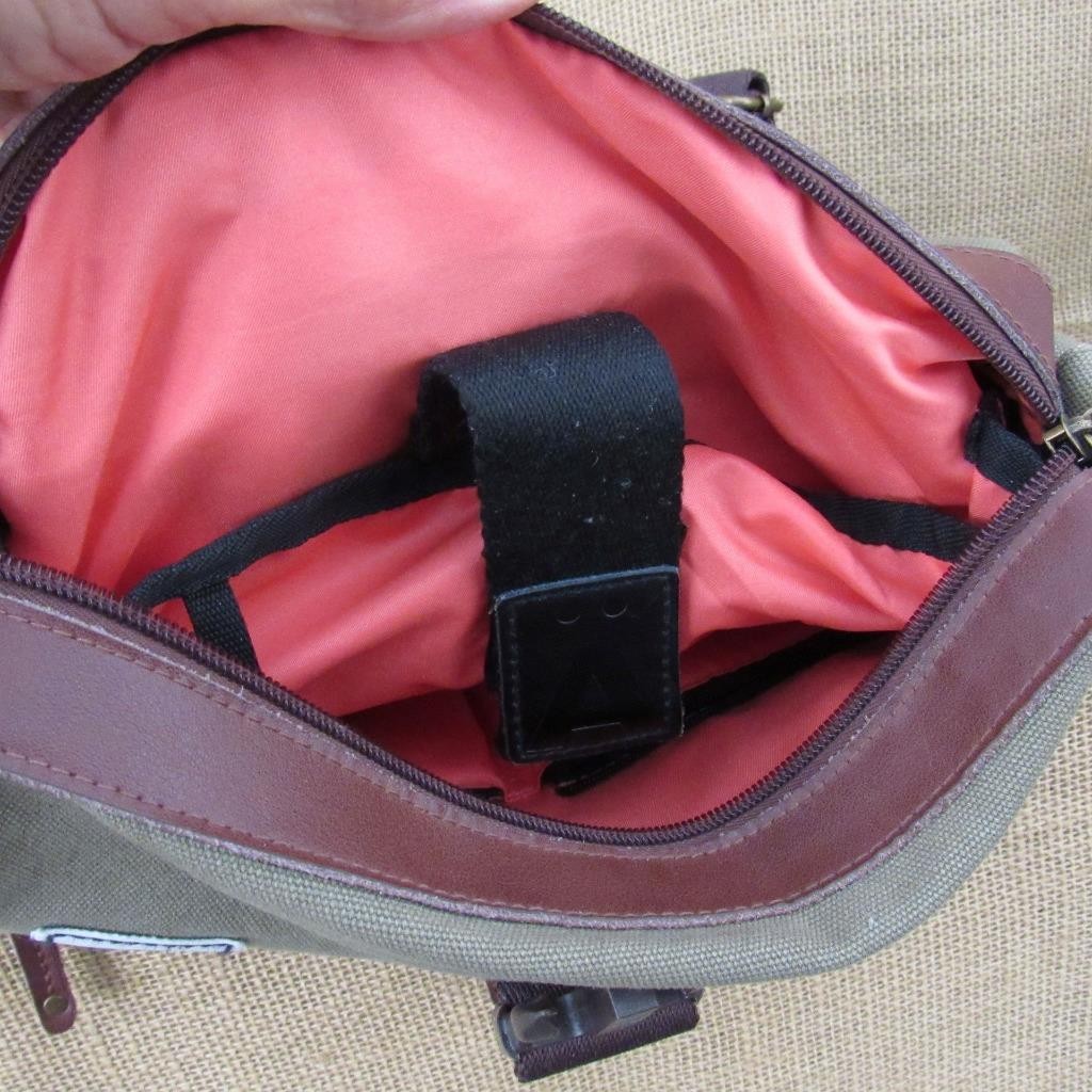 ANVANDA Green / Brown Men’s Backpack Zip Buckle Adjustable Strap Inner Pockets