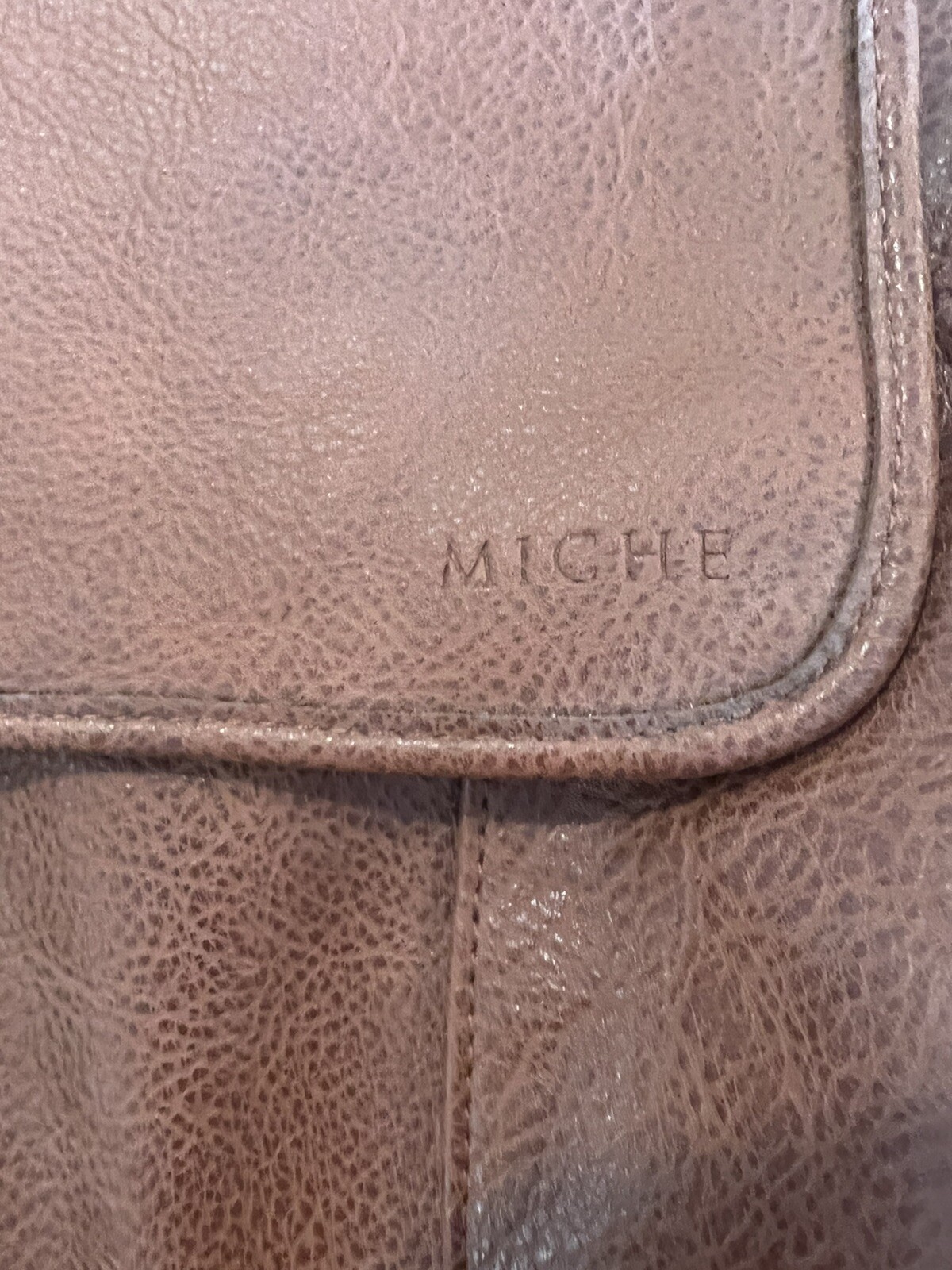 MICHE Distressed Leather Brown Postal Messenger Bag Laptop Briefcase Saddlebag
