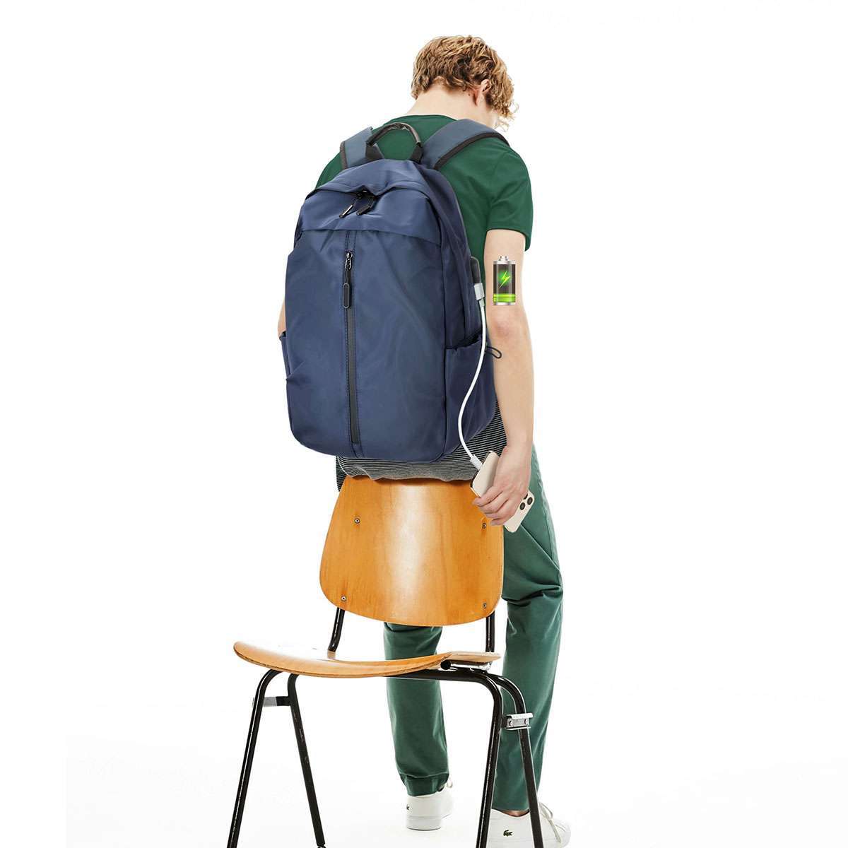 Fashion Men Utility Bag Laptop Shoulder Bag Daypack Backpack Casual Student LAVA