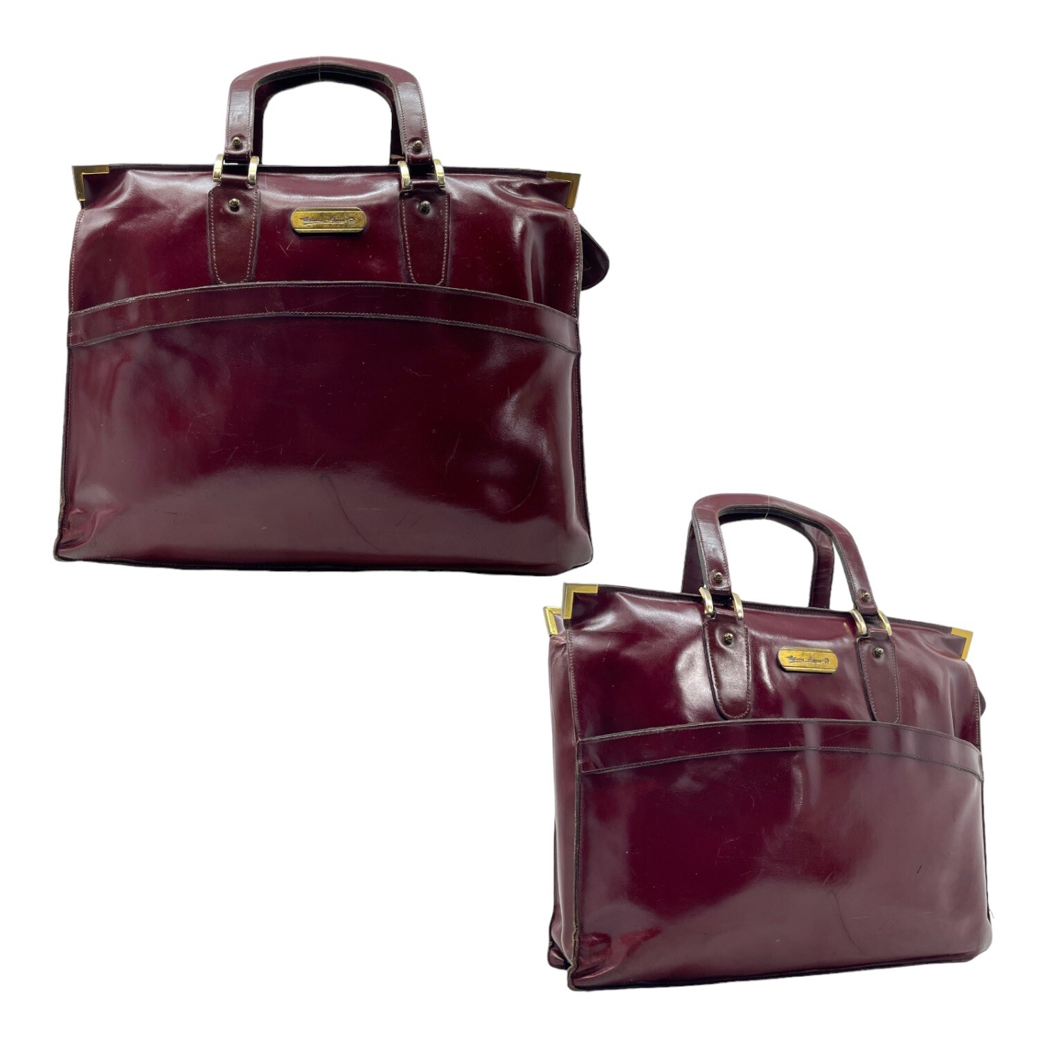 Vintage 70s ETIENNE AIGNER XL Handmade Soft Briefcase Business Attaché Bag RARE
