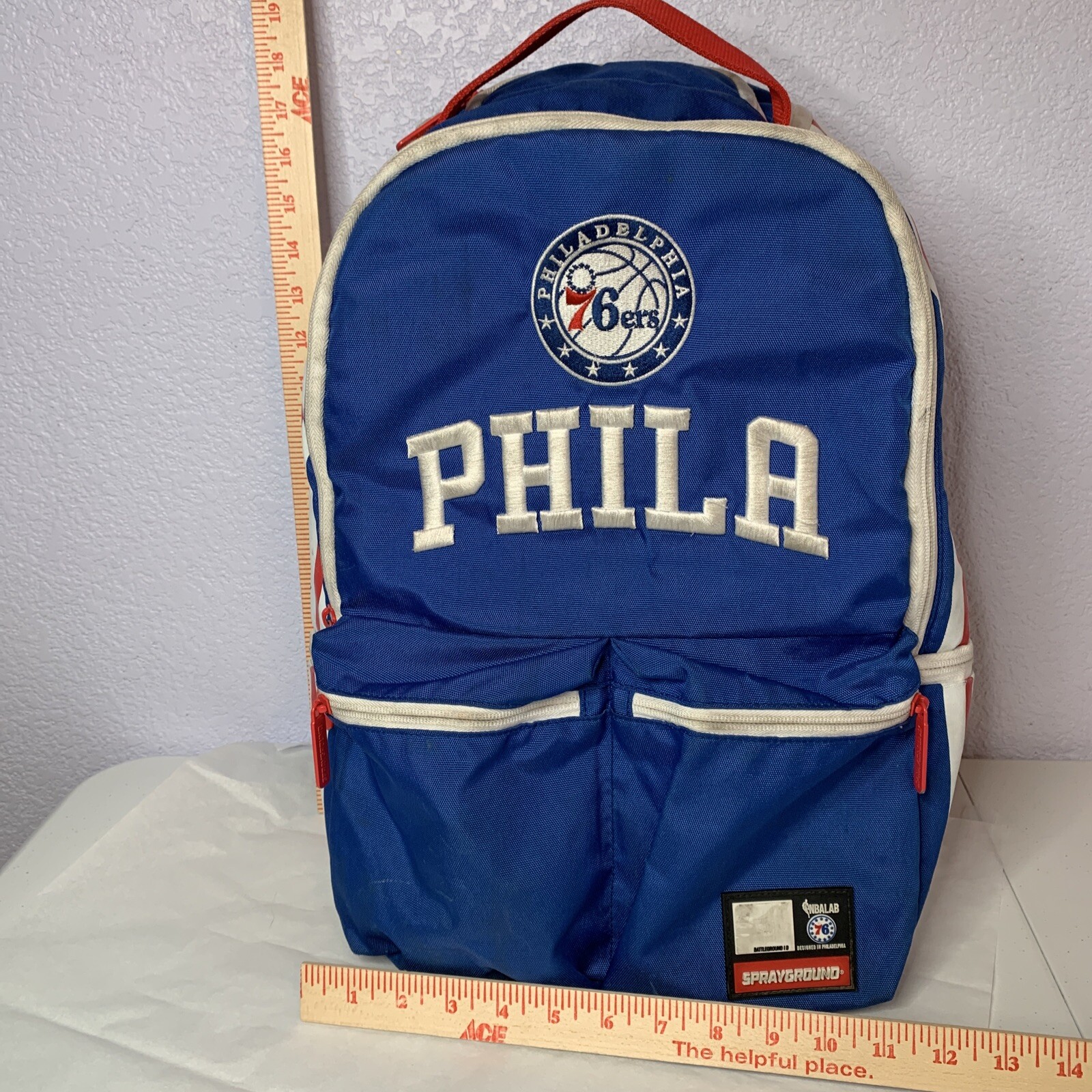 Sprayground Philadelphia 76ers NBA Lab Backpack Rare Phila Red White Blue