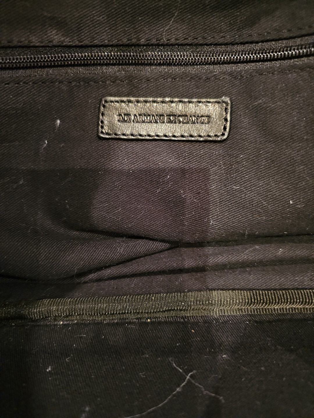 Armani Exchange Duffle Bag 18″x11″x11.5″ Black Leather Satchel Travel Vacation