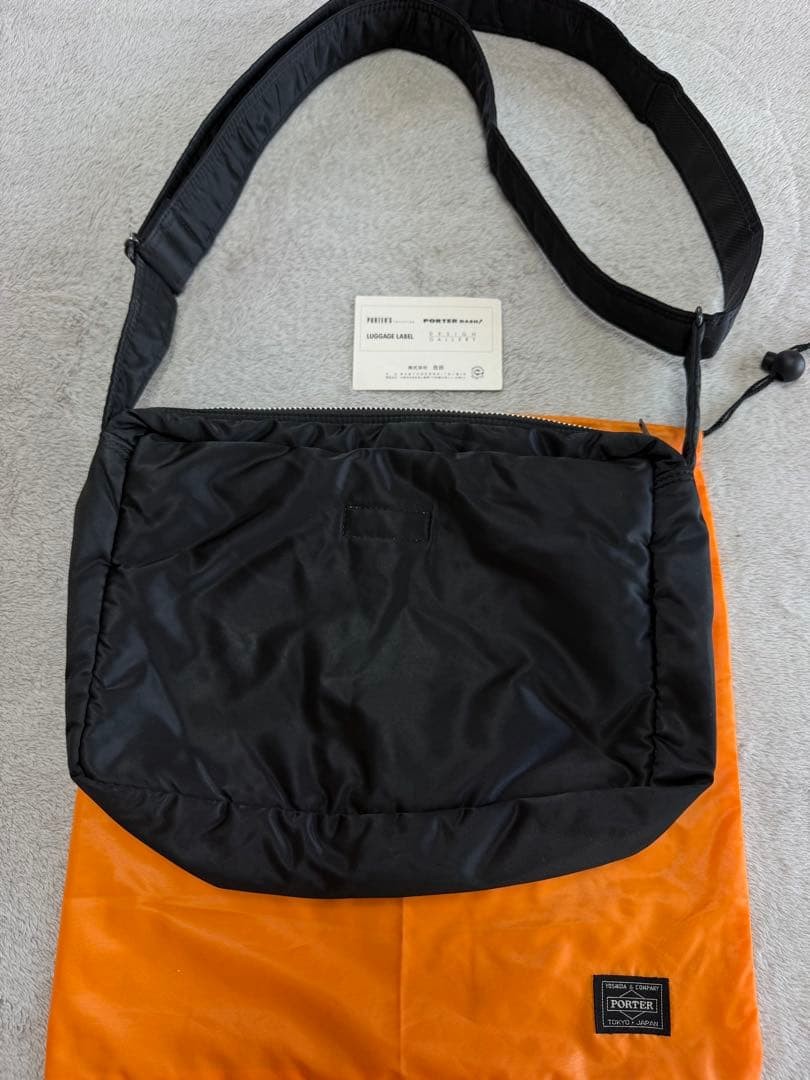 Authentic Yoshida Kaban PORTER TANKER Nylon Shoulder Bag 34cm Black Men Women