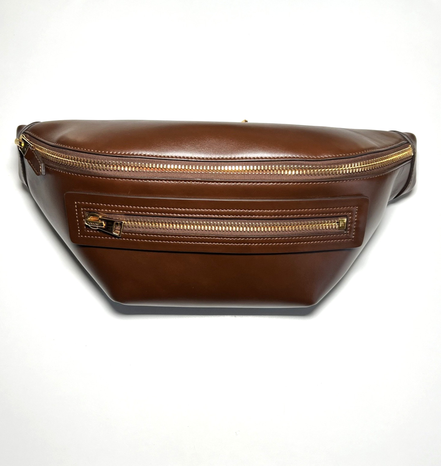 TOM FORD Buckley Brown Leather Belt Bag