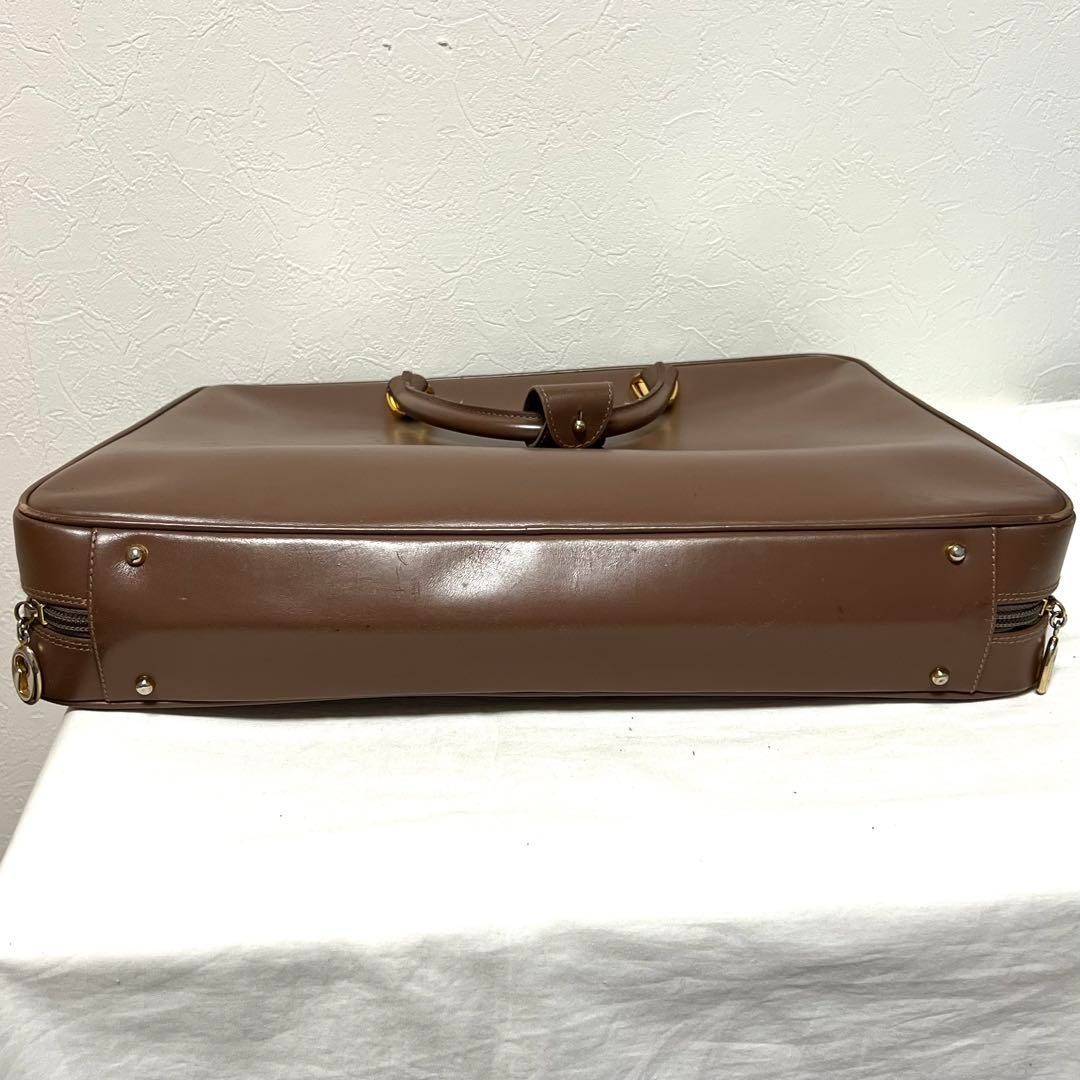 GIANFRANCO LOTTI Business Bag Briefcase Handbag Leather in Brown USED Good Cond