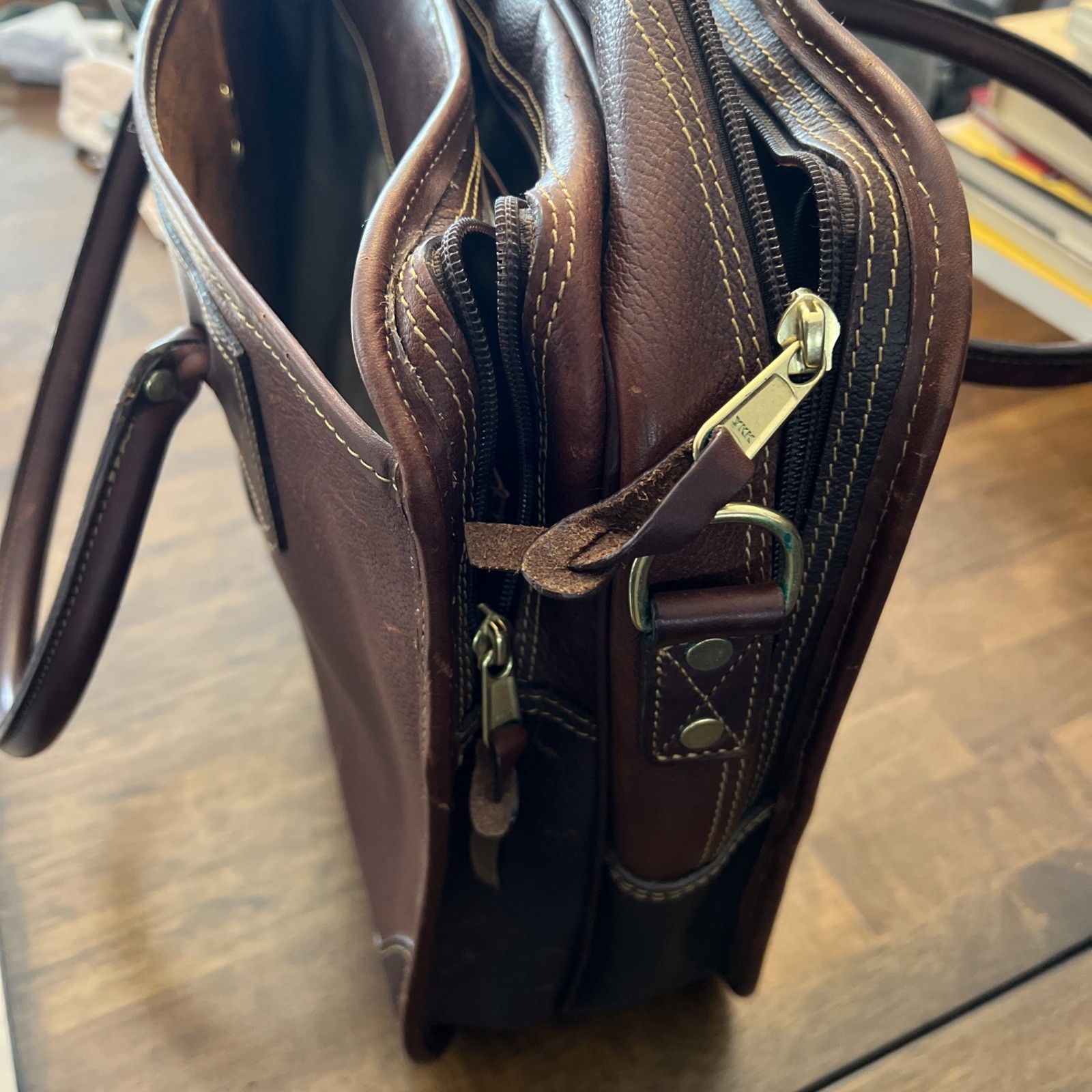 Vintage Orvis All Leather Briefcase Messenger Bag Satchel Laptop