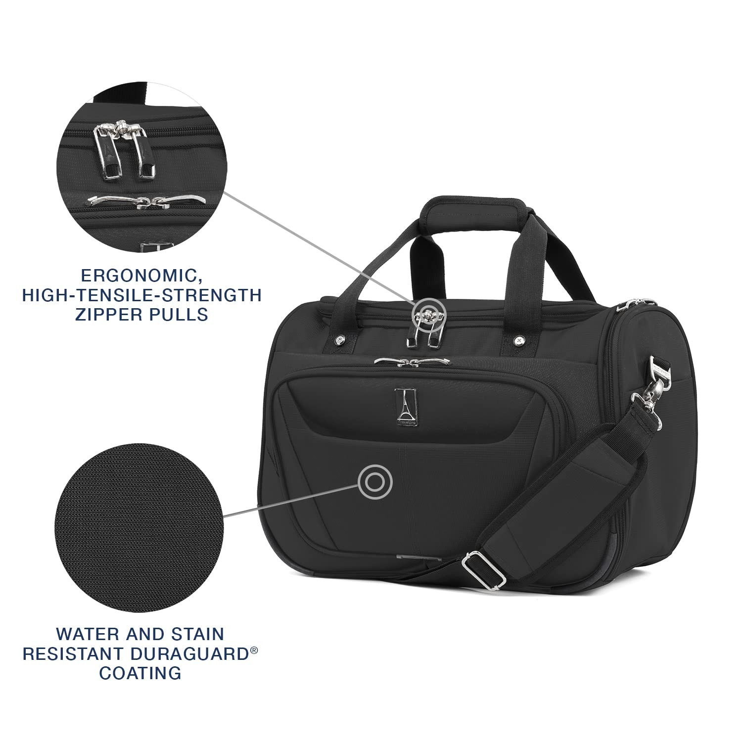 Travelpro Maxlite 5 Softside Lightweight Underseat Tote, Black 18 Inch U25