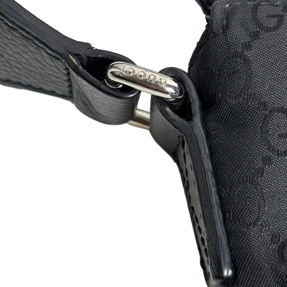Gucci Shoulder Bag Messenger GG Nylon Black 509639 Unisex Crossbody