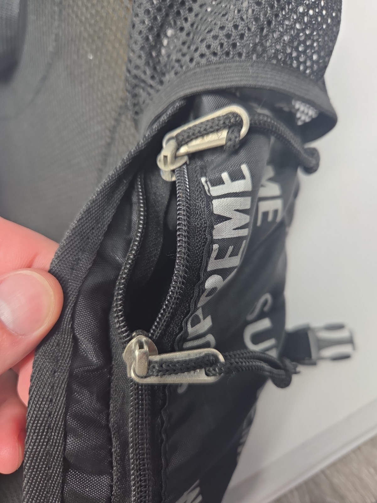 Supreme FW16 3M Reflective Logo Repeat Black Backpack *READ*