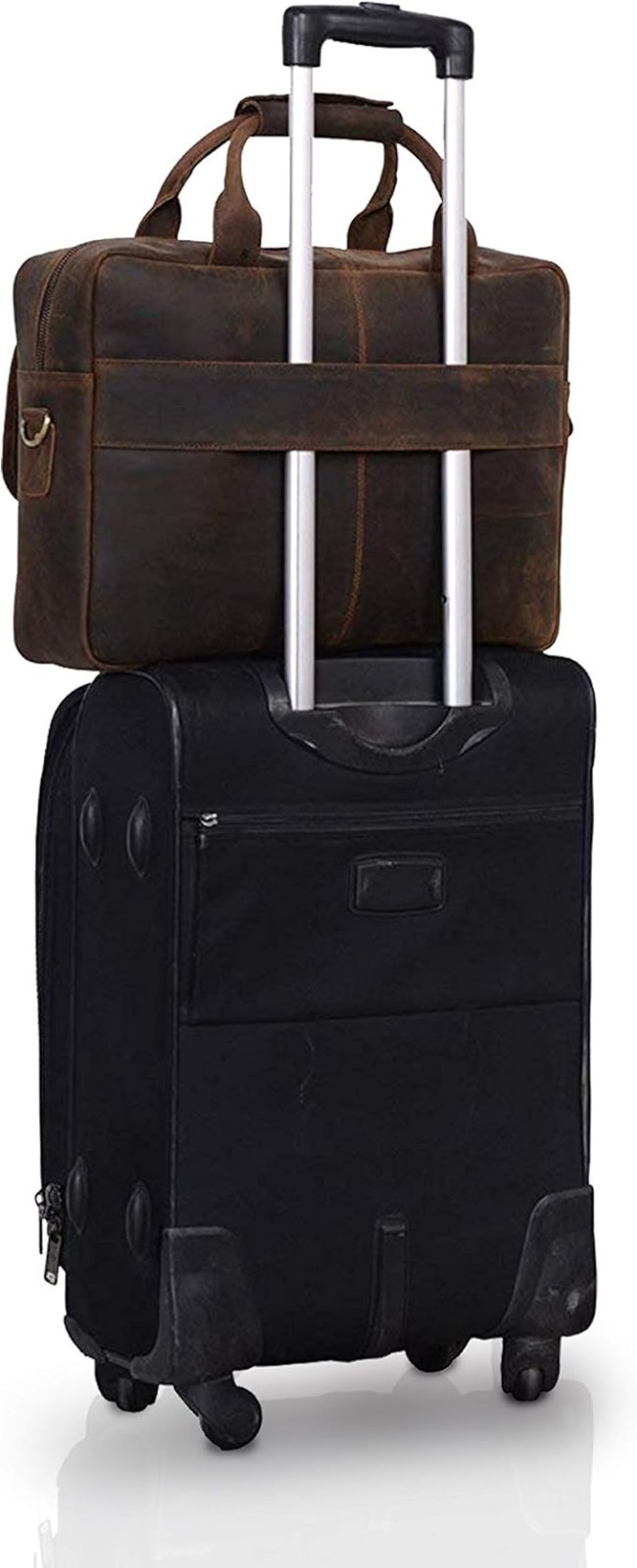 16 Inch Buffalo Leather Briefcase Laptop Messenger Bag Office Briefcase Bag