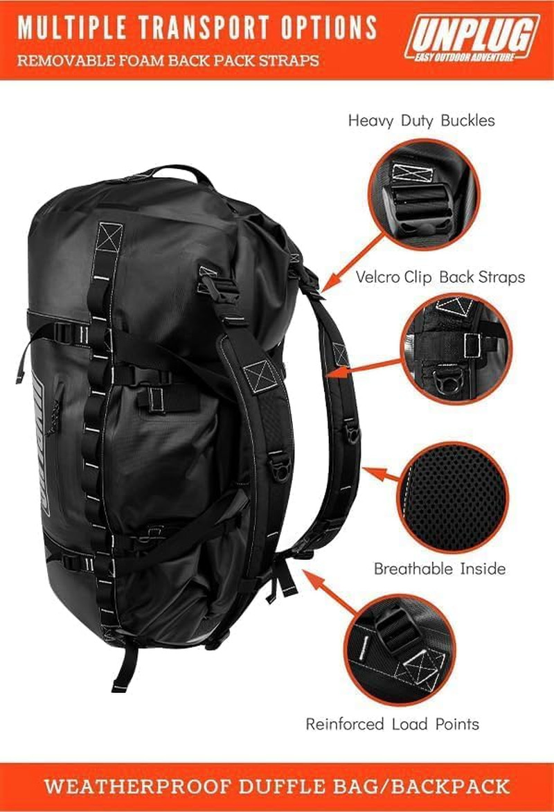 UNPLUG Ultimate Adventure Bag | 1680D Heavy Duty Waterproof Bag | Large Travel D