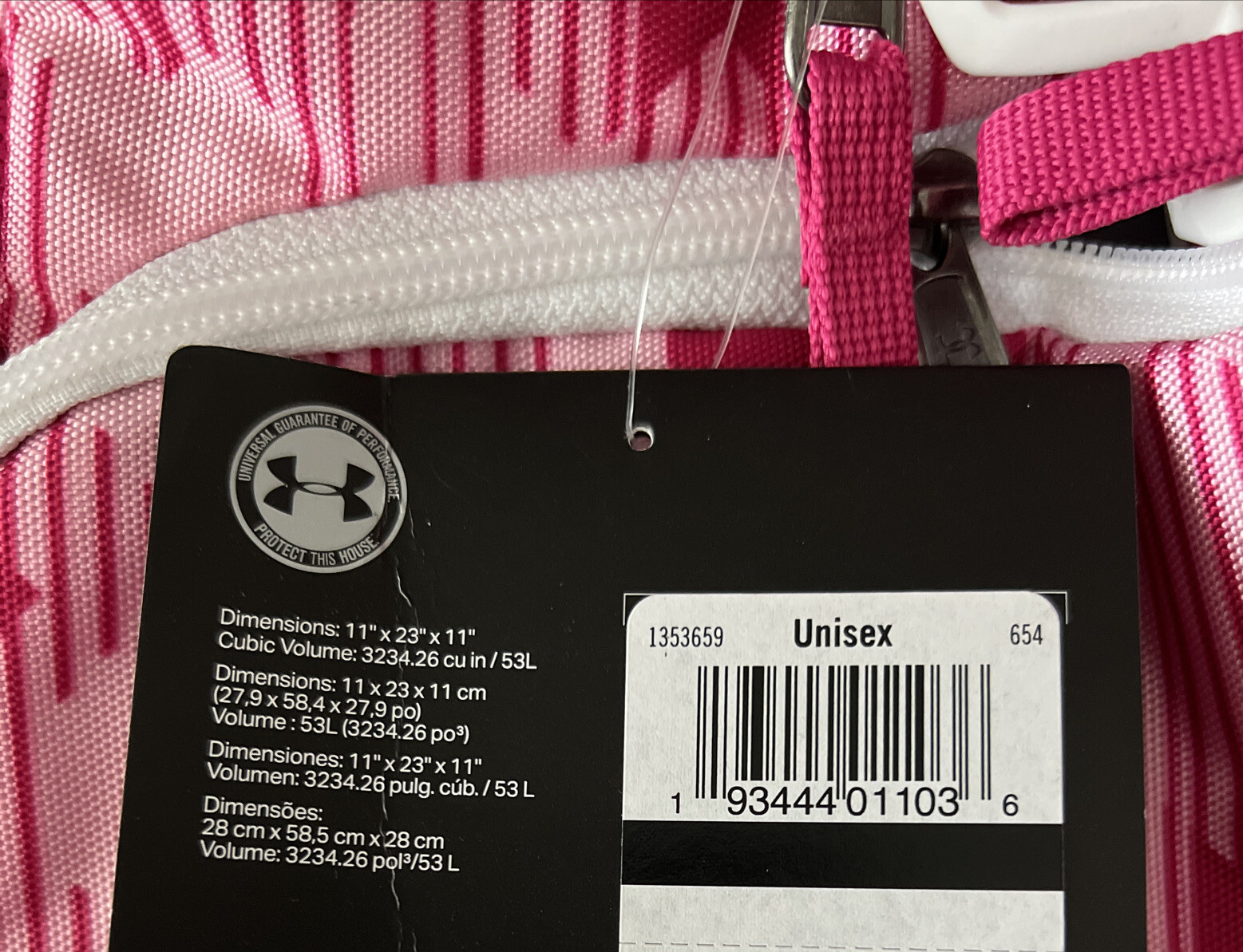 UNDER ARMOUR CONTAIN 4.0 GIRLS UAA BACPACK DUFFEL BAG BUNDLE LARGE PINK CURRY